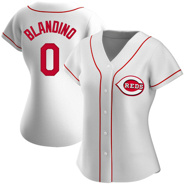 Authentic Alex Blandino Women's Cincinnati Reds White Home Jersey