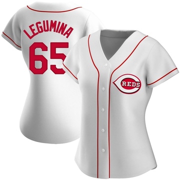 Authentic Casey Legumina Women's Cincinnati Reds White Home Jersey