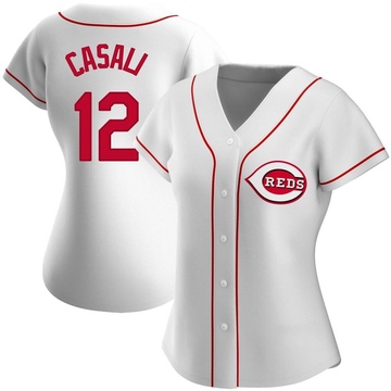 Authentic Curt Casali Women's Cincinnati Reds White Home Jersey