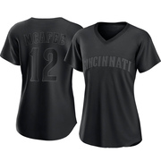 Authentic Quincy Mcafee Women's Cincinnati Reds Black Pitch Fashion Jersey