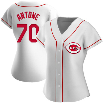 Authentic Tejay Antone Women's Cincinnati Reds White Home Jersey