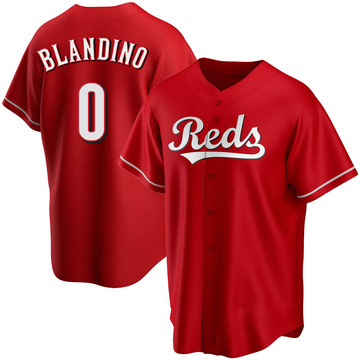 Replica Alex Blandino Men's Cincinnati Reds Red Alternate Jersey