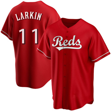 Replica Barry Larkin Youth Cincinnati Reds Red Alternate Jersey