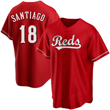 Replica Benito Santiago Men's Cincinnati Reds Red Alternate Jersey