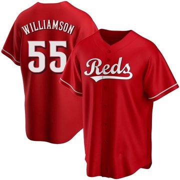 Replica Brandon Williamson Men's Cincinnati Reds Red Alternate Jersey