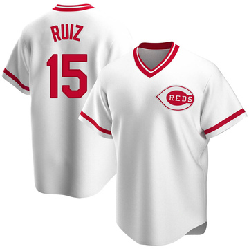 Replica Chico Ruiz Men's Cincinnati Reds White Home Cooperstown Collection Jersey
