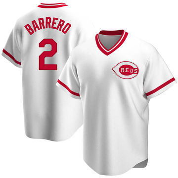 Replica Jose Barrero Youth Cincinnati Reds White Home Cooperstown Collection Jersey