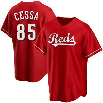 Replica Luis Cessa Men's Cincinnati Reds Red Alternate Jersey