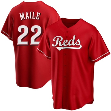 Replica Luke Maile Men's Cincinnati Reds Red Alternate Jersey