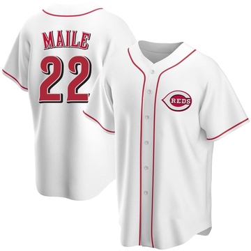 Replica Luke Maile Men's Cincinnati Reds White Home Jersey