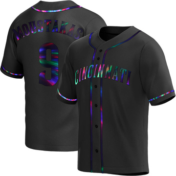 Replica Mike Moustakas Youth Cincinnati Reds Black Holographic Alternate Jersey