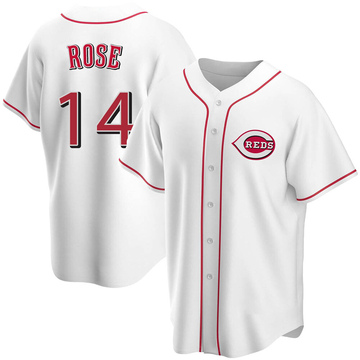 Replica Pete Rose Men's Cincinnati Reds White Home Jersey