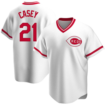Replica Sean Casey Youth Cincinnati Reds White Home Cooperstown Collection Jersey