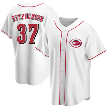 Replica Tyler Stephenson Men's Cincinnati Reds White Home Jersey