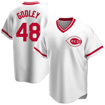 Replica Zack Godley Men's Cincinnati Reds White Home Cooperstown Collection Jersey